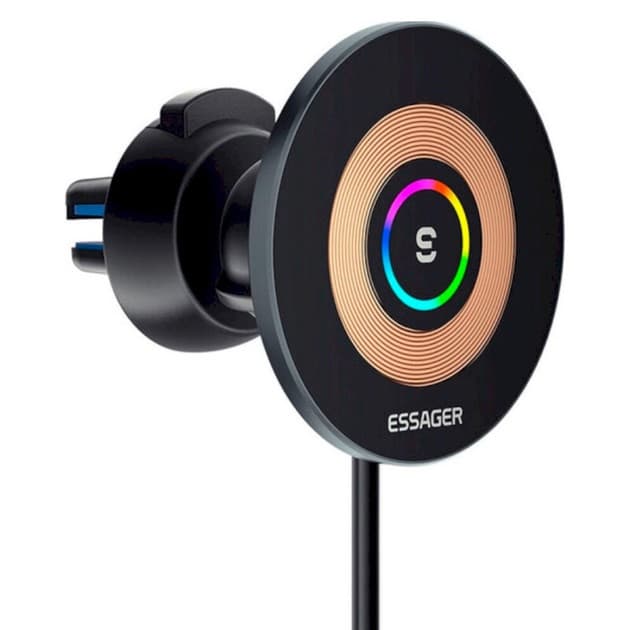 Тримач для телефону автотримач Essager Arpege 15W Magnetic Wirless Car Charger з Phone Holder Function Standard Version black (EZJCX-GY01AtZ)