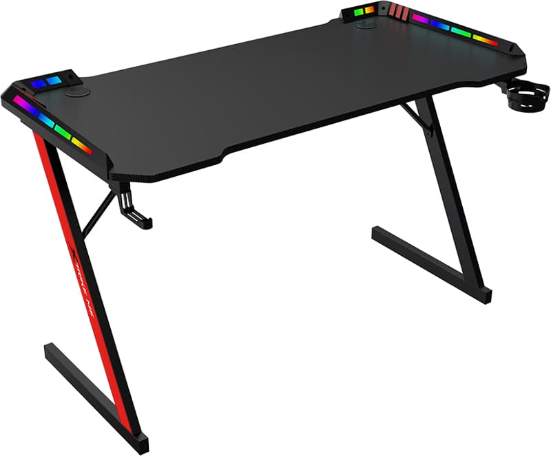 Игровой стол XTRIKE ME DK-05 Gaming Desk RGB подсветка 110x60x74 МДФ Black