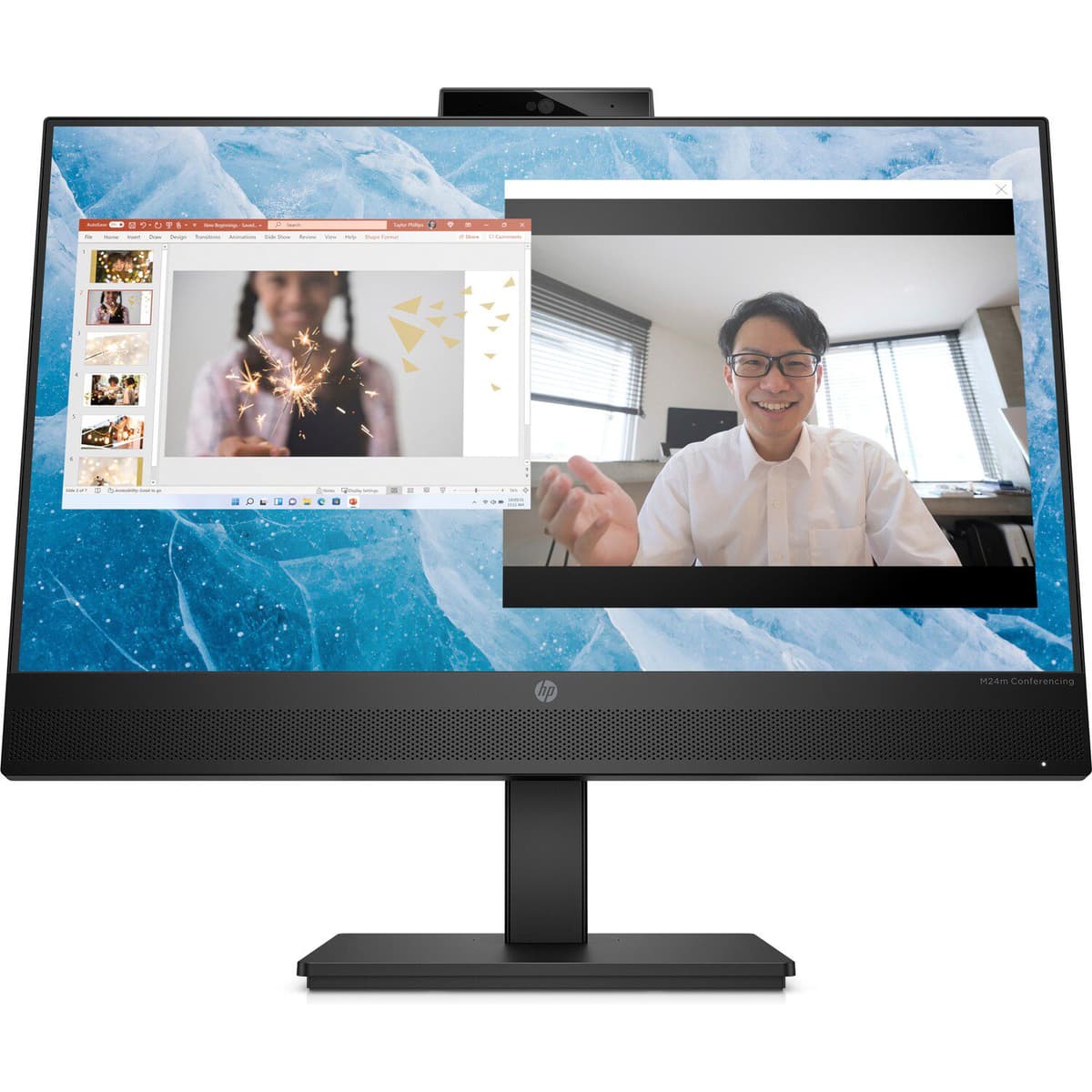 Монітор TFT 23.8" HP M24m IPS HDMI DP USB-C Cam HAS колонки Black (678U5AA)