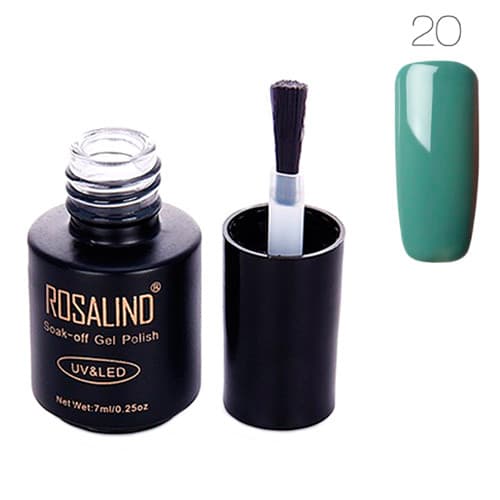 Гель-лак для нігтів манікюру Rosalind 7мл шелак для UV LED 20 Coniferous (313008)
