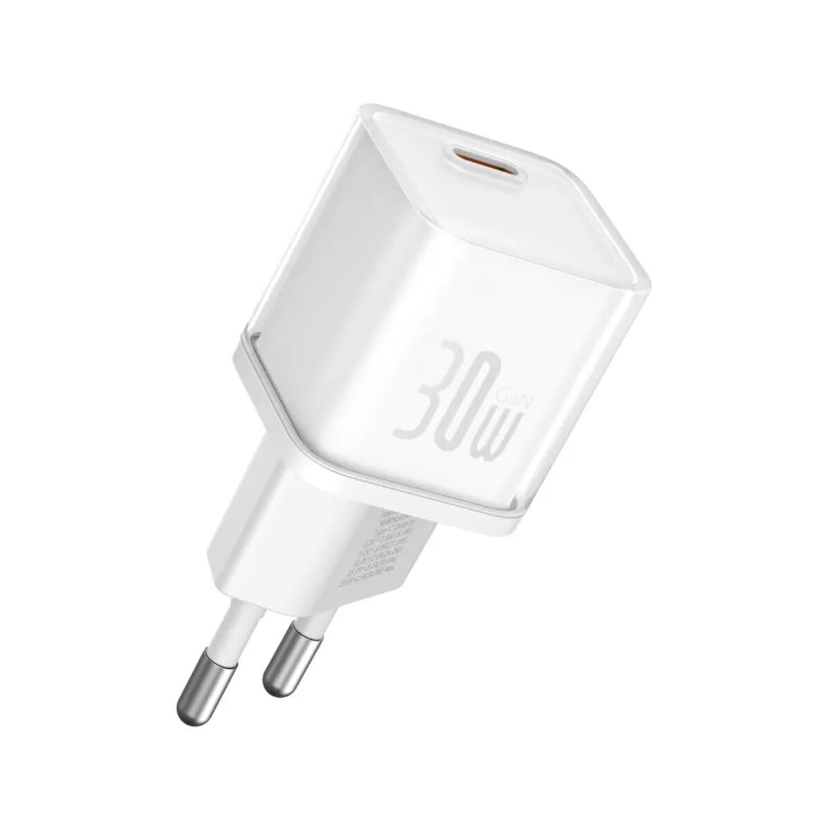 Зарядное устройство Baseus GaN5S Fast Charger 1xType-C 30W EU 2.5A White (P10162504213-00)