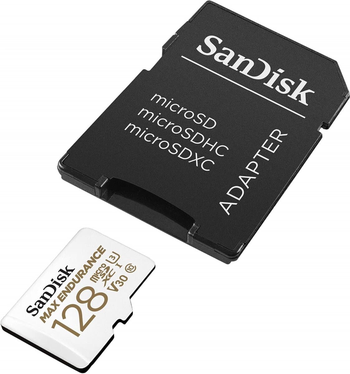 Карта пам'яті SanDisk Max Endurance microSDXC UHS-1 U3 128Gb class 10 V30 100Mb/s adapterSD (SDSQQVR-128G-GN6IA)