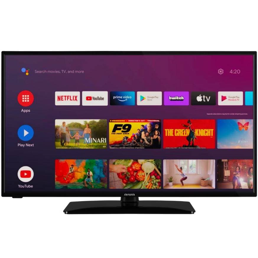 Телевізор TV 40 AIWA FHD DLED T2 Android 11 2 x 8W Dolby Digital VGA HDMI Wi-Fi Black (40AN5503FHD)