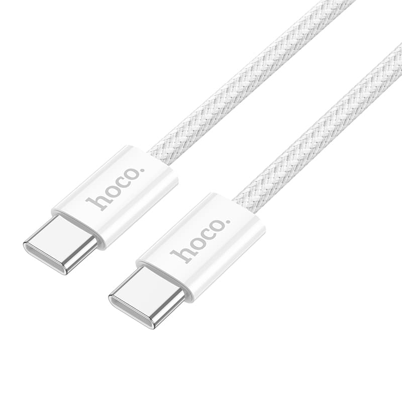 Кабель HOCO X104 Source 60W 3A 1m charging data cable Type-C to Type-C White