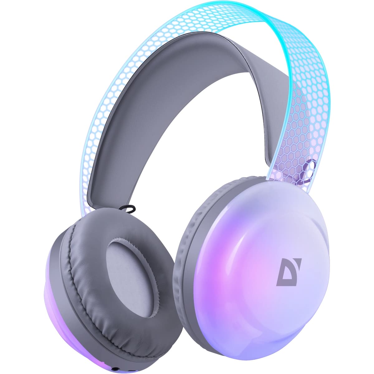 Бездротові навушники Defender FreeMotion B651 Bluetooth+3.5мм+Type-C RGB White (63651)