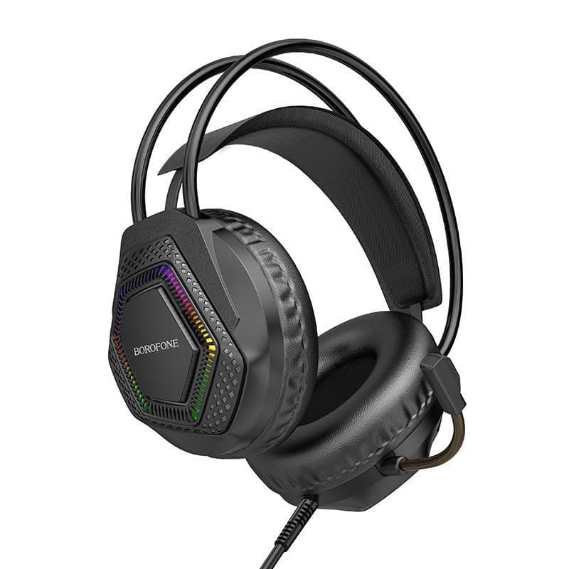 Дротові ігрові навушники BOROFONE BO105 Thunder gaming headphones 2м USB+3.5мм Black