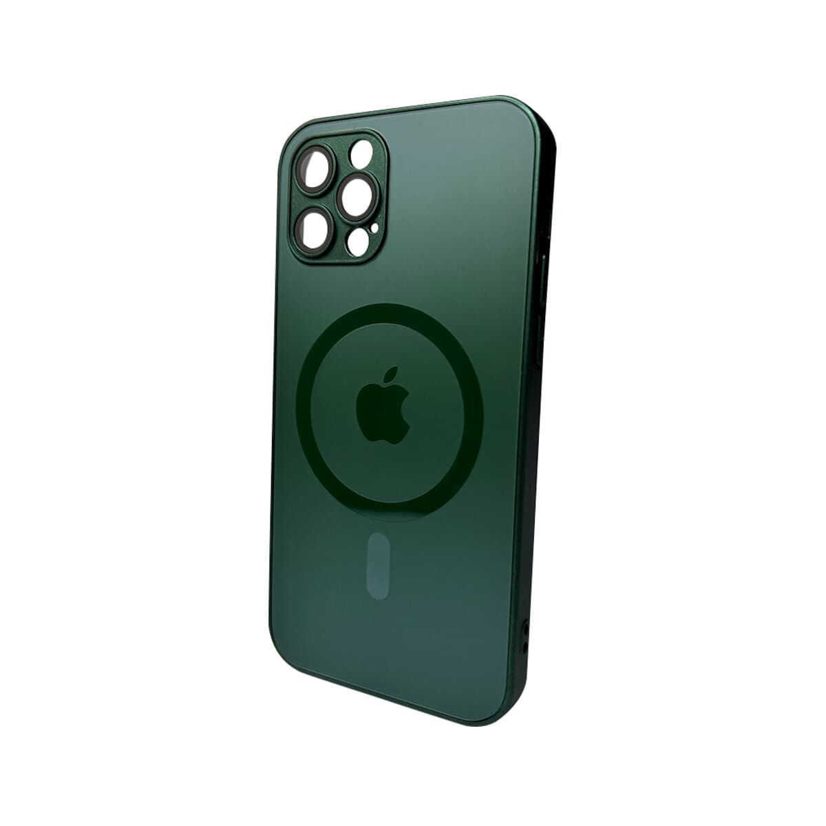Защитный чехол-накладка AG Glass Matt Frame Color MagSafe Logo для Apple iPhone 12 Pro Cangling Green (AGMattFrameMGiP12PGreen)