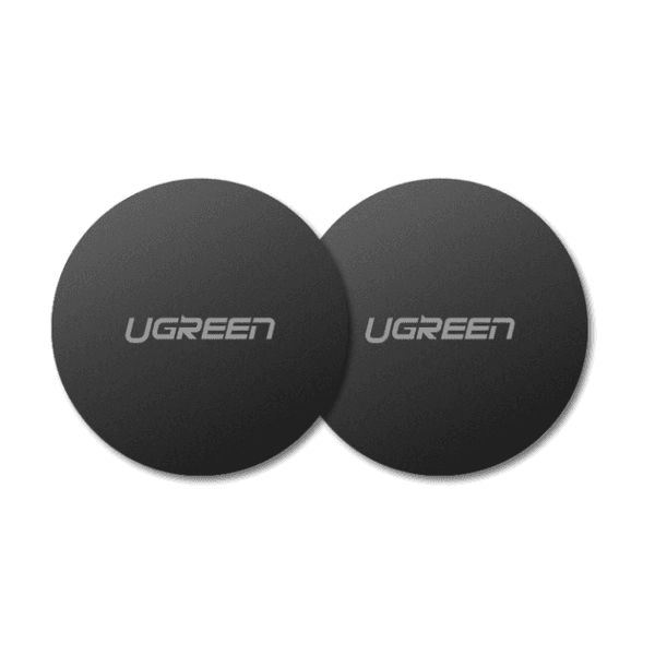 Пластина для магнітного тримача UGREEN LP123 Rounded Metal Plate для Magnetic Phone Stand 2шт Black (UGR-30836)