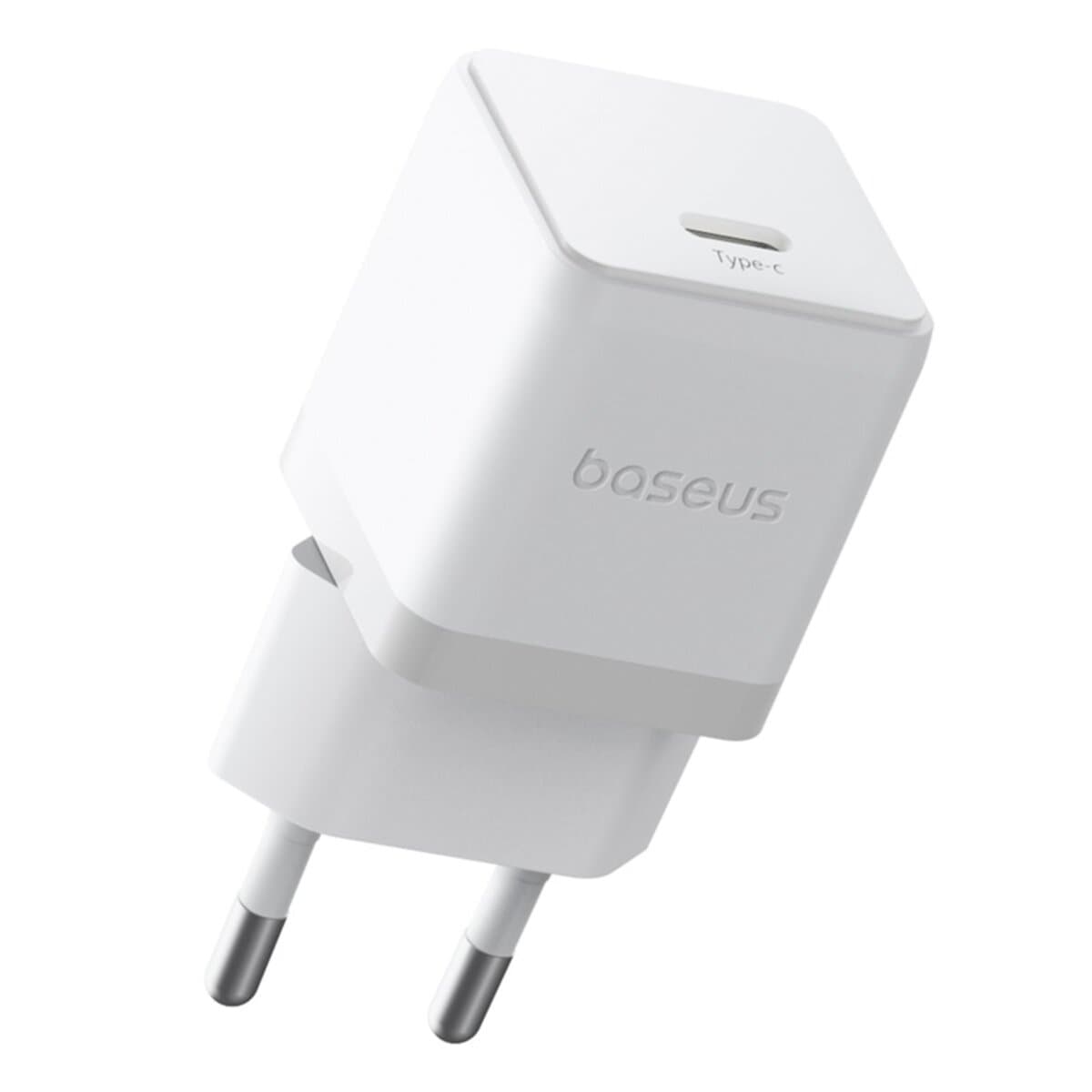 Зарядний пристрій Baseus Palm Fast Charger 1xType-C 20W EU with Type-C to Type-C cable White (P10111602213-01)