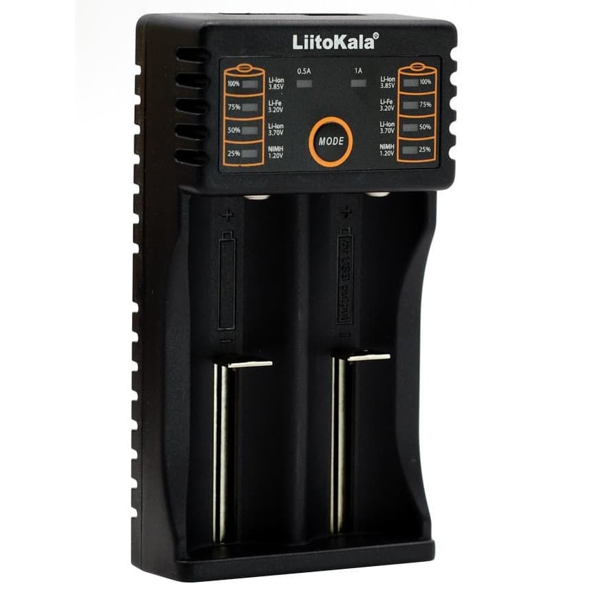 Зарядний пристрій для акумуляторів LiitoKala Lii-202 2xLion NiMH NiCd Power Bank function Black