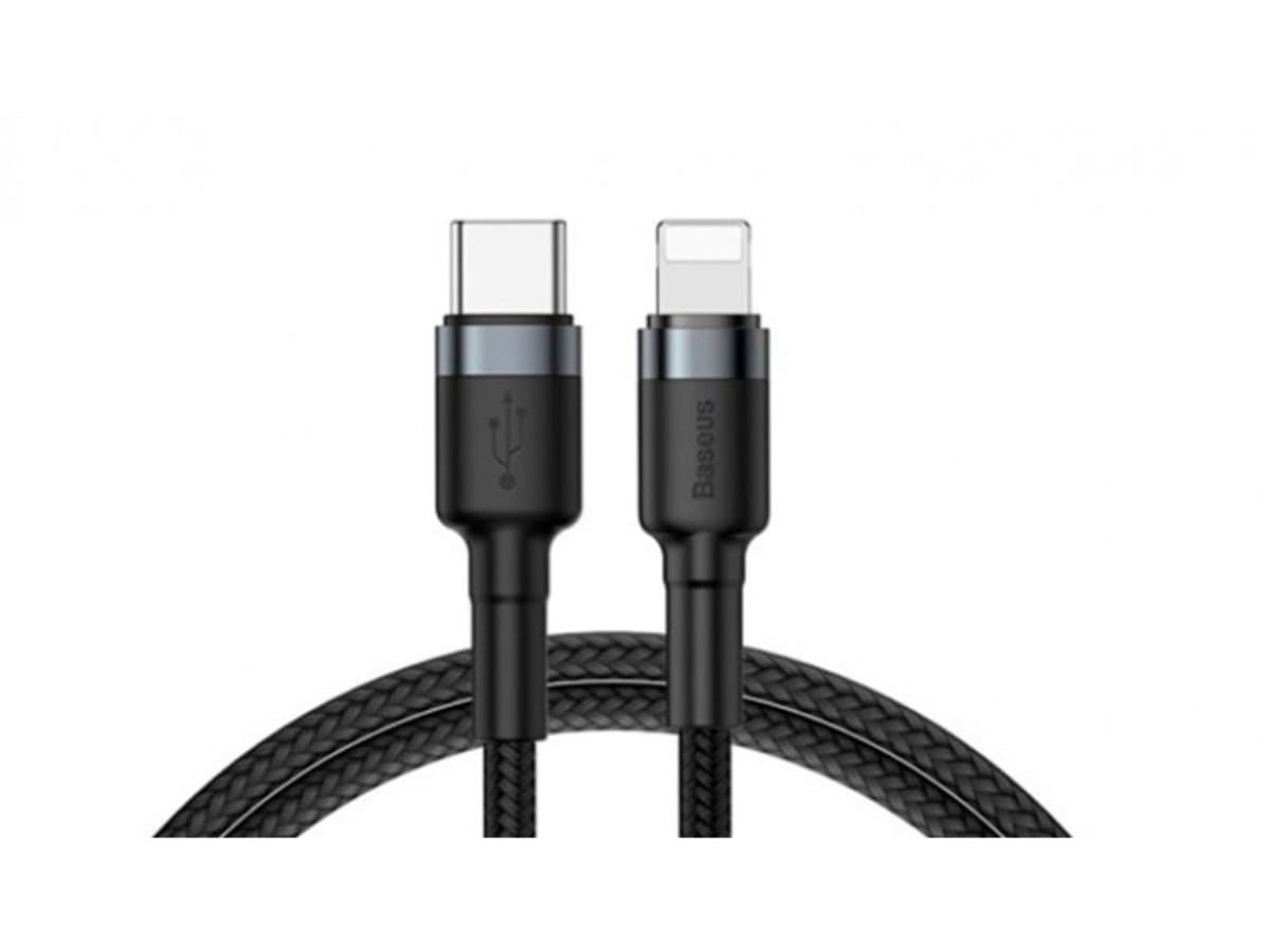 Кабель Baseus Cafule Cable Type-C to Lightning PD 18W 1m Black-Grey (CATLKLF-G1)