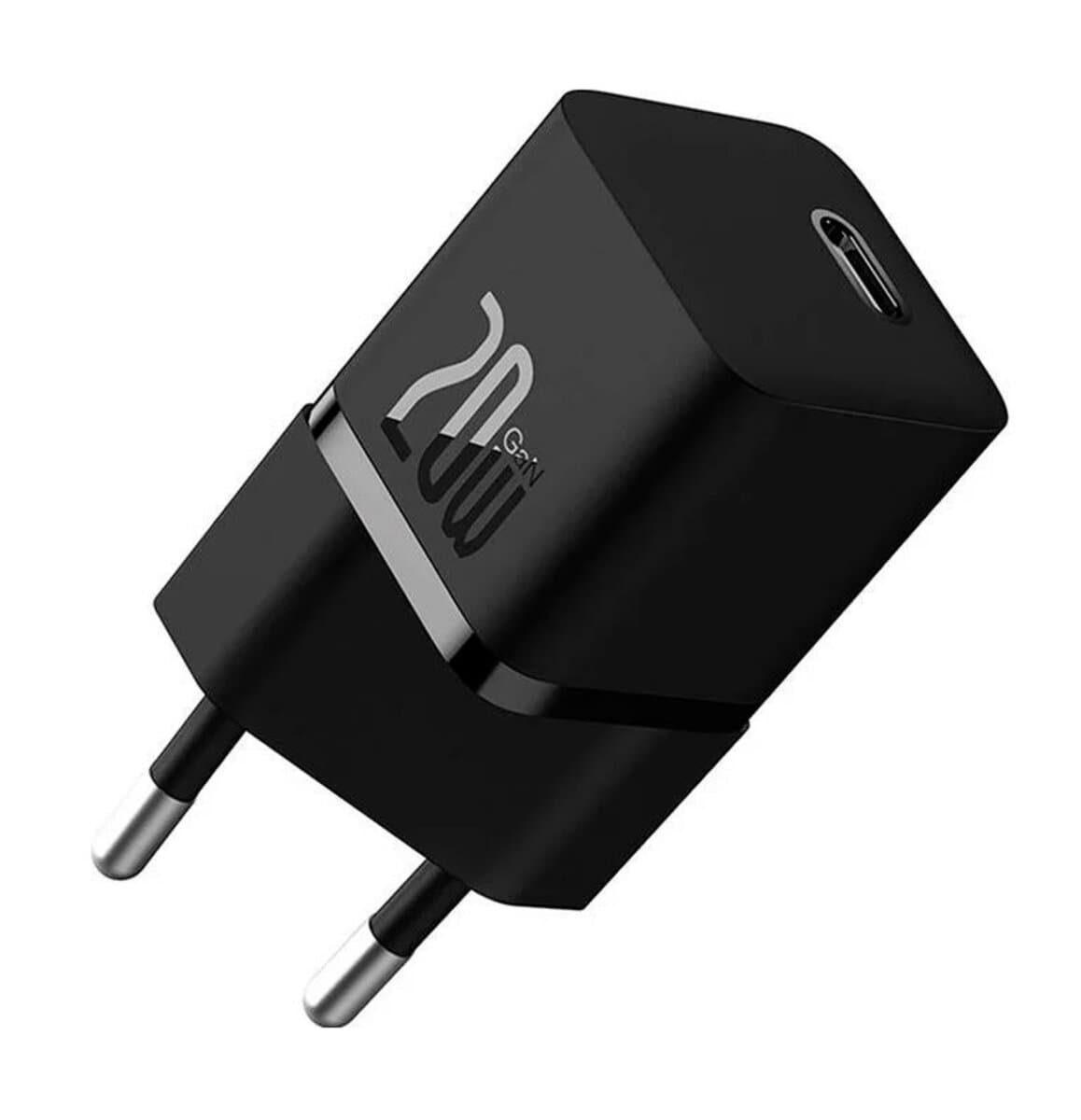 Зарядное устройство Baseus GaN5 Fast Charger mini 1C 20W EU QC3.0 PD 3A Black (CCGN050101)