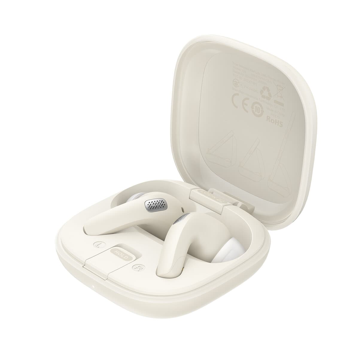 Безпровідні навушники ACEFAST W4 true wireless earbuds with phone stand BT5.4 350mAh Beige