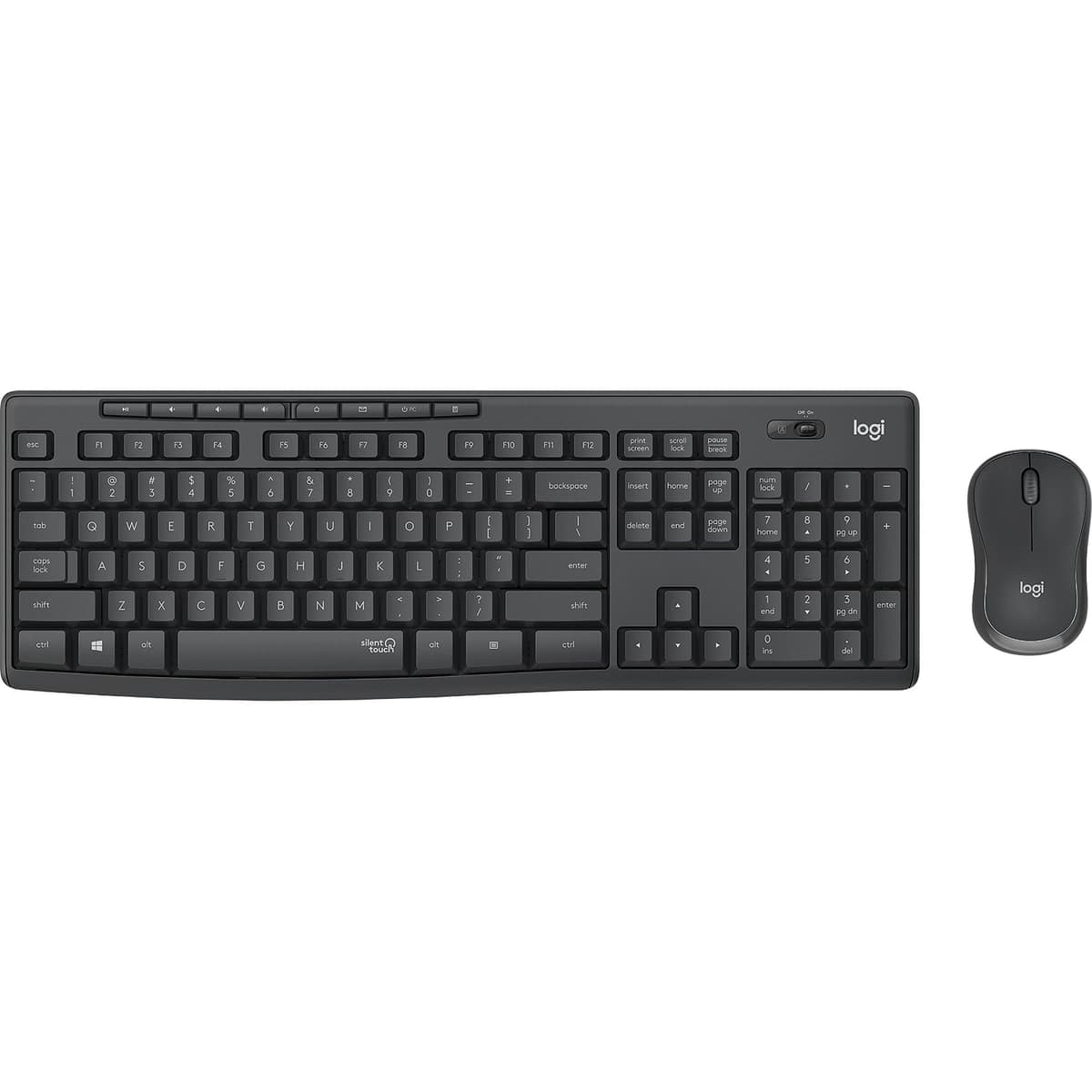 Комплект бездротової клавіатури та мишки Logitech MK295 Silent Combo USB Black (920-009800)
