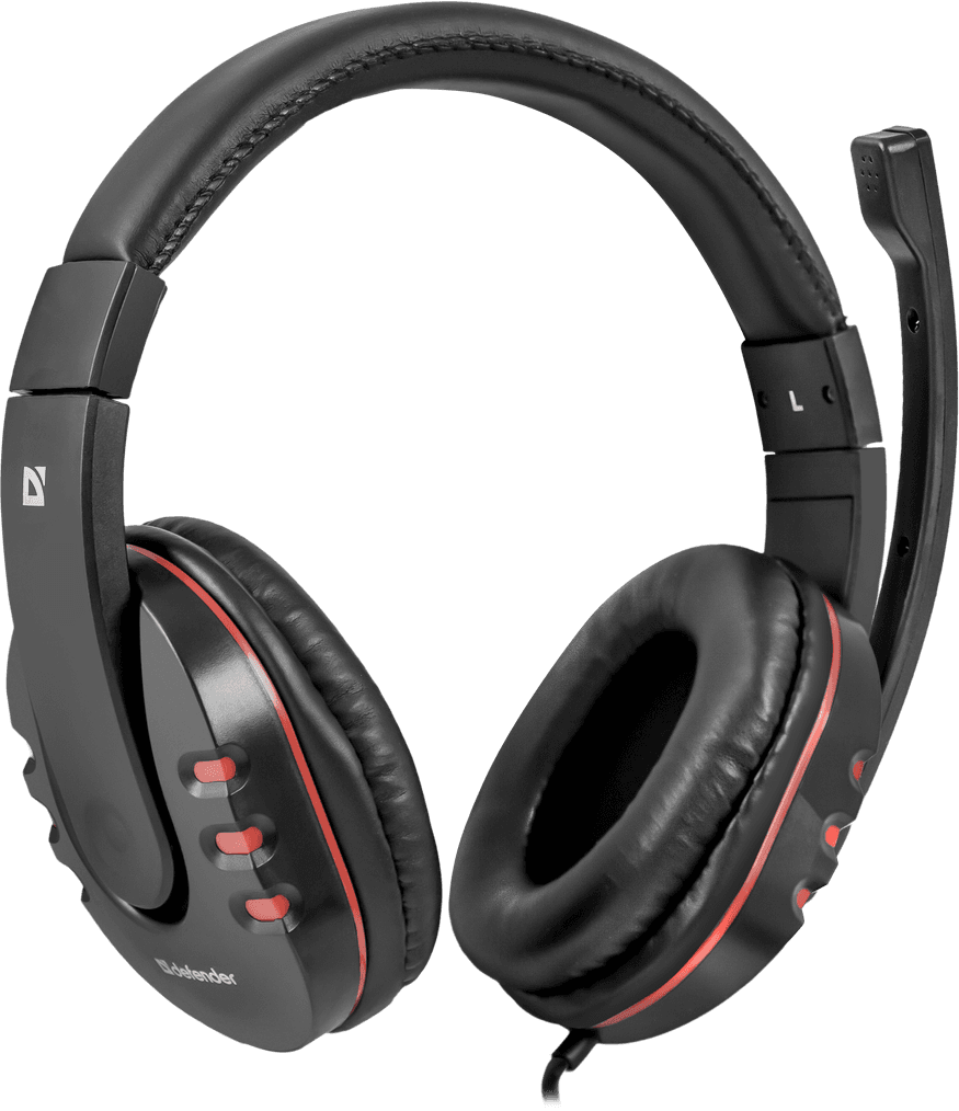 Провідні ігрові навушники з мікрофоном Defender Warhead G-160 jack 3.5 Black-Red
