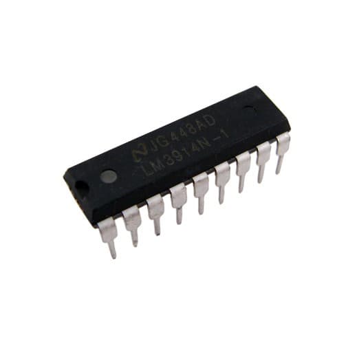 Чип драйвер LED индикаторов LM3914N-1 LM3914 DIP18 10 шт (312574)