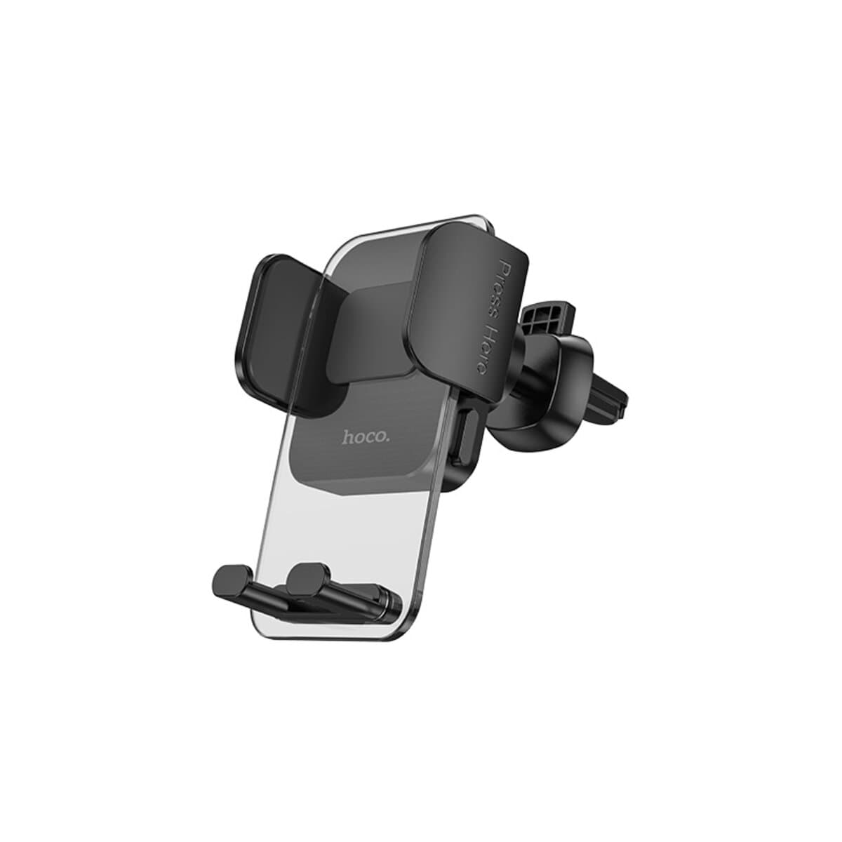 Автомобільний тримач автртримач HOCO CA117 Exquisite press typ air outlet car holder Black