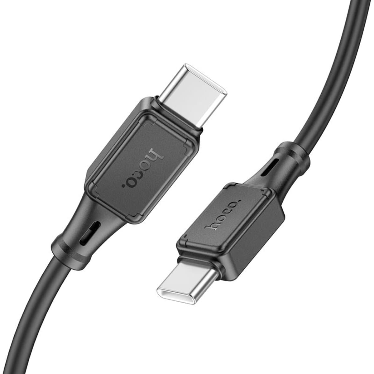 Кабель Hoco X101 Assistant 60W silicone charging data cable Type-C to Type-C 1m Black
