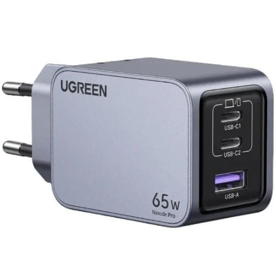 Зарядное устройство Ugreen Nexode Pro X755 3xUSB 65W 2хUSB-C+USB-A Gan Grey (25871)