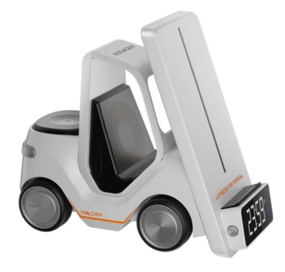 Бездротовий зарядний пристрій ESSAGER Forklift desktop wireless charger 15W White (EWXZM-CC02-Z)