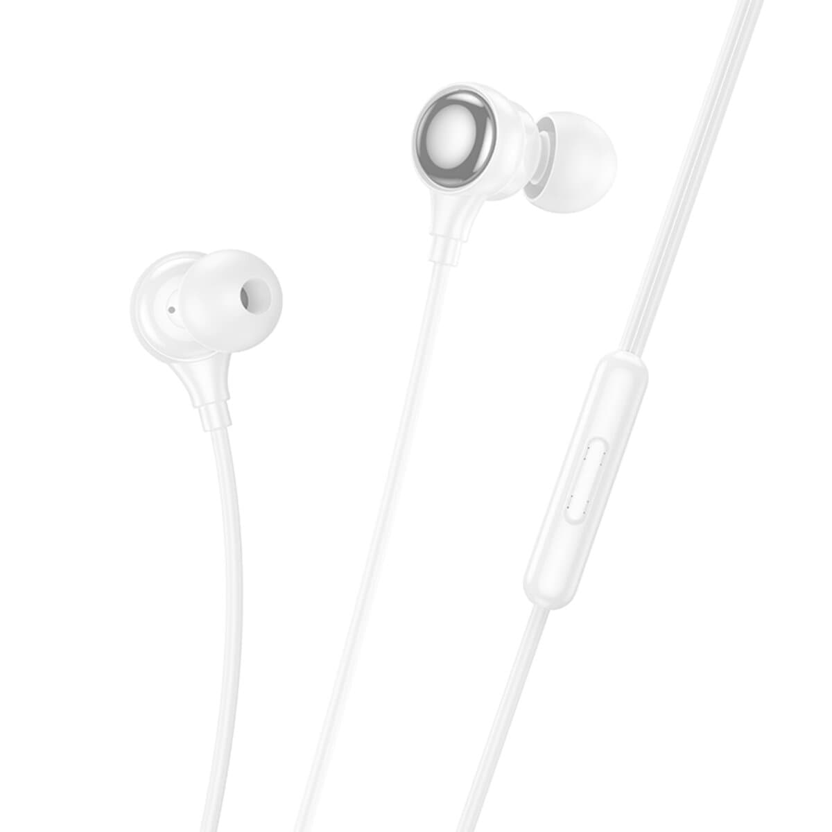 Проводные наушники с микрофоном HOCO M116 Benevolent universal digital earphones Lightning 1.2m White