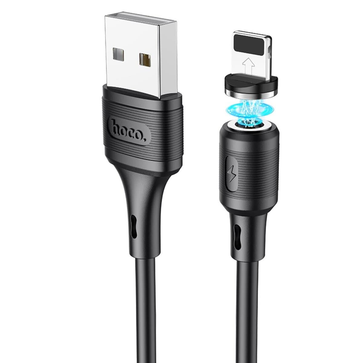 Кабель HOCO X52 USB to Lightning 3A 1m PVC connectors magnetic Black