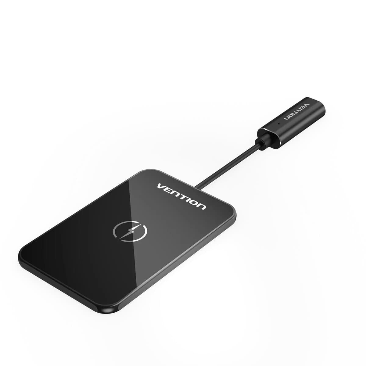 Бездротовий зарядний пристрій Vention Wireless Charger 15W Ultra-thin Mirrored Surface Type Black (FGBBAG)