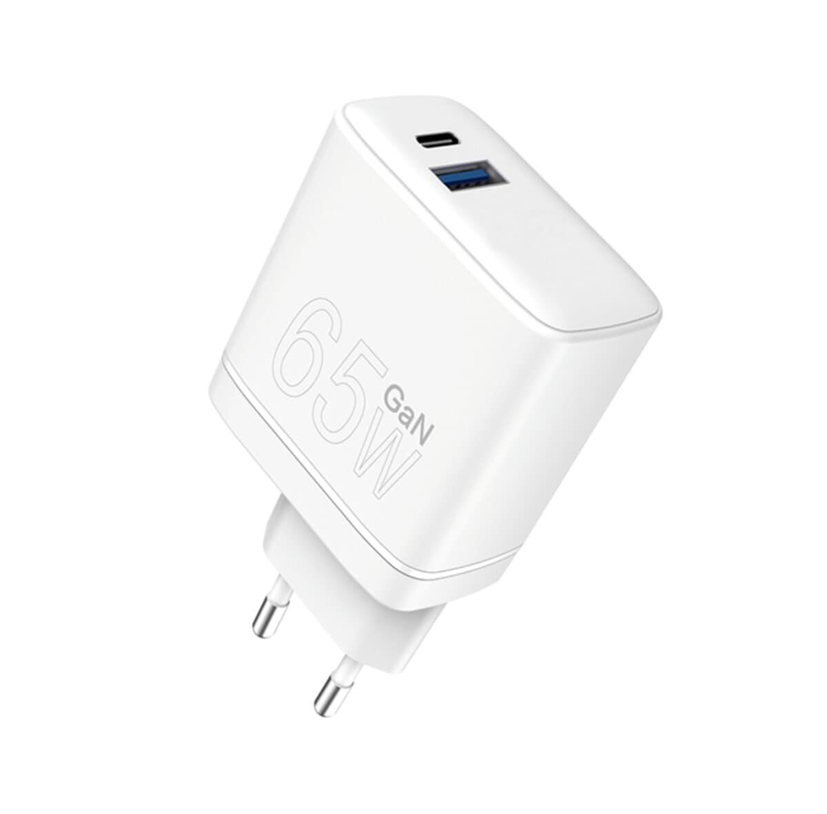 Зарядний пристрій WUW C175 65W GaN USB A+USB Type-C White
