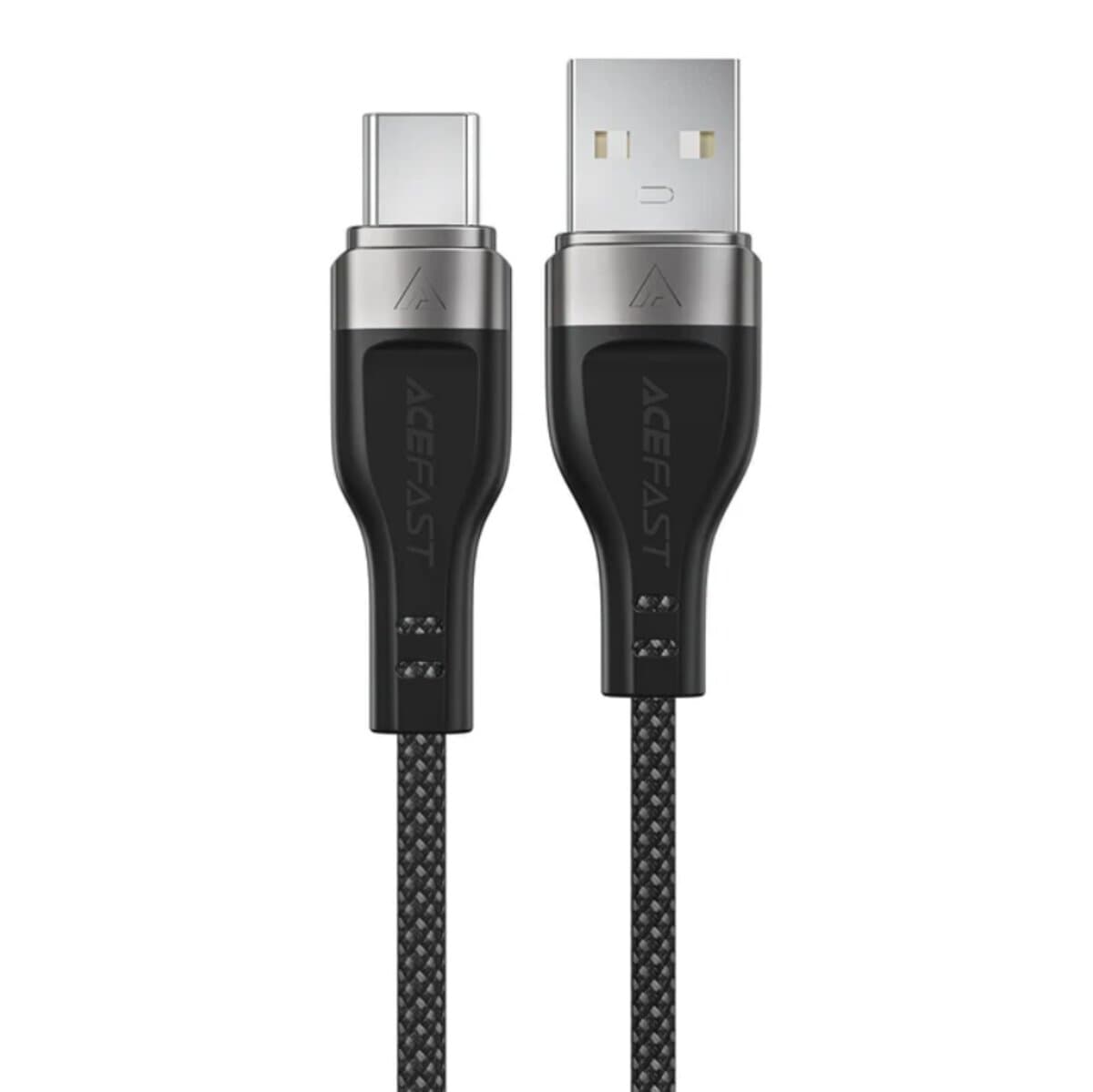 Кабель ACEFAST C11-04 USB to Type-C 3A 1.2m nylon + PVC zinc connectors Black