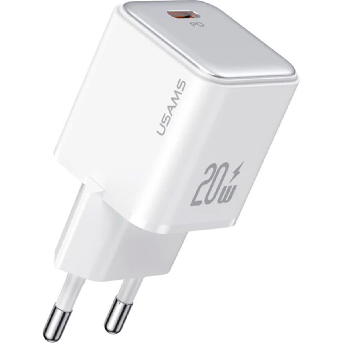 Зарядний пристрій Usams US-CC183 PD 20W Single Port Fast Charger EU X-ron Series White (CC183TC02)