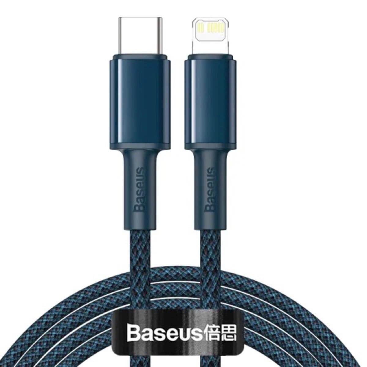 Кабель Baseus High Density Braided Fast Charging Data Cable Type-C to Lightning PD 20W 1m Blue (CATLGD-03)