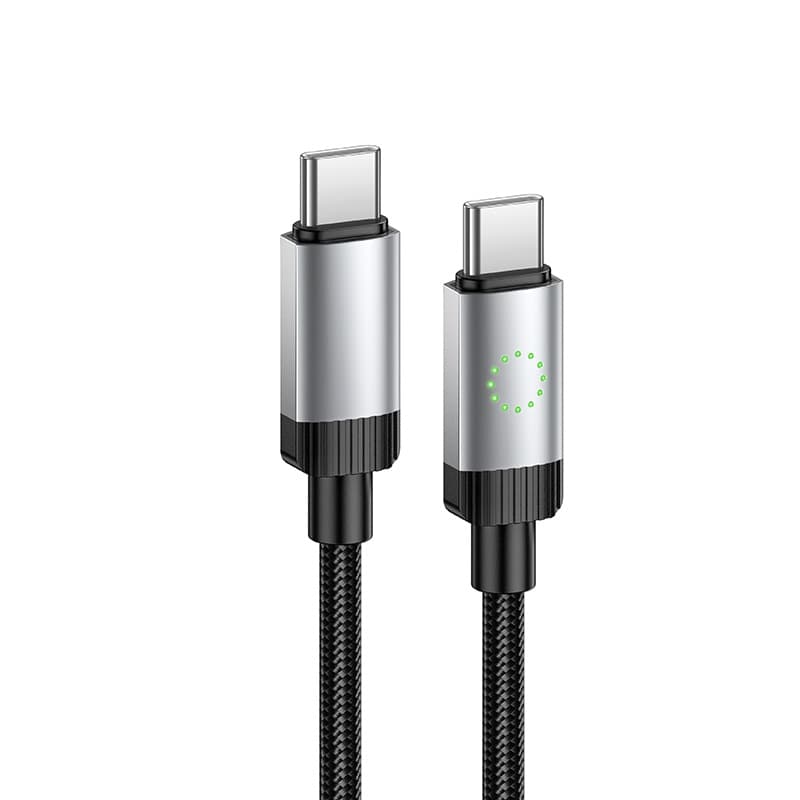 Кабель HOCO X117 Star 60W 3A 1m charging data cable Type-C to Type-C Black