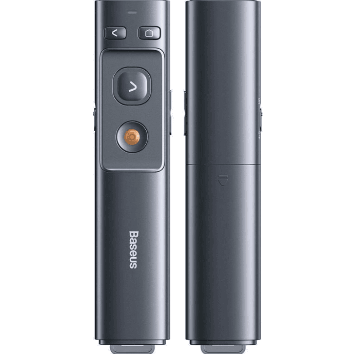 Лазерна указка презентер Baseus Orange Dot Wireless Presenter Red Laser 1xAAA Grey (ACFYB-B0G)