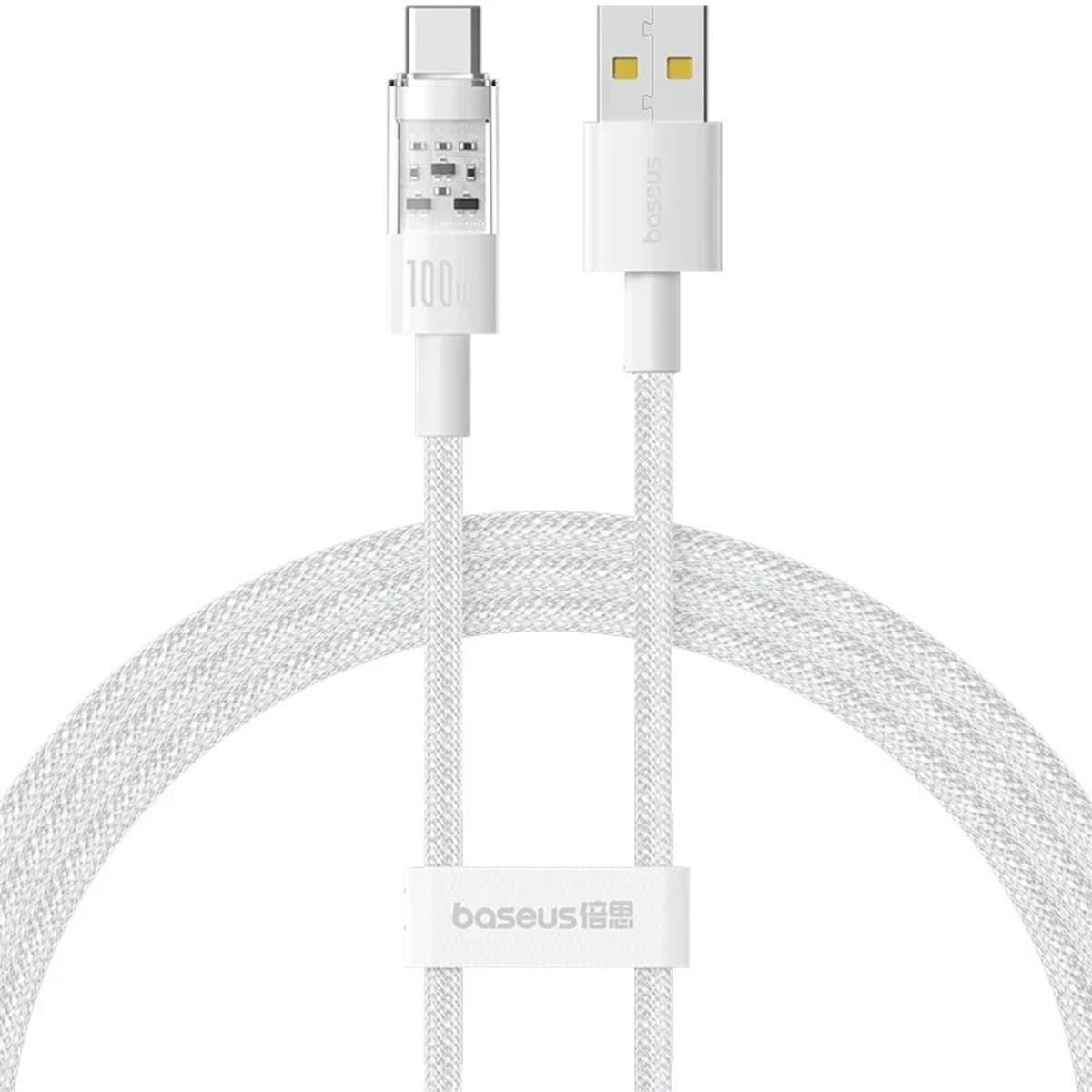 Кабель Baseus Gem Fast-Charging Data Cable USB to Type-C 100W 2m Moon White (P10373002211-01)