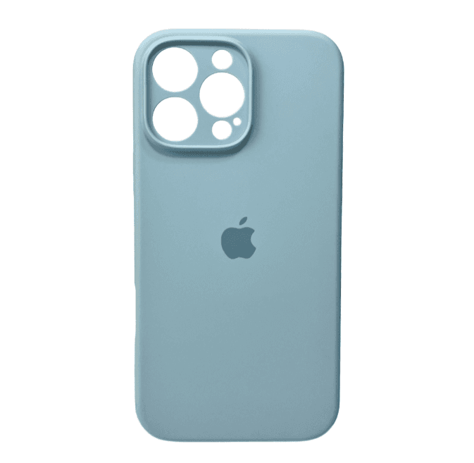 Защитный чехол-накладка Silicone Full Case AA Camera Protect для Apple iPhone 16 Pro Mist Blue (FullAAi16P-27)