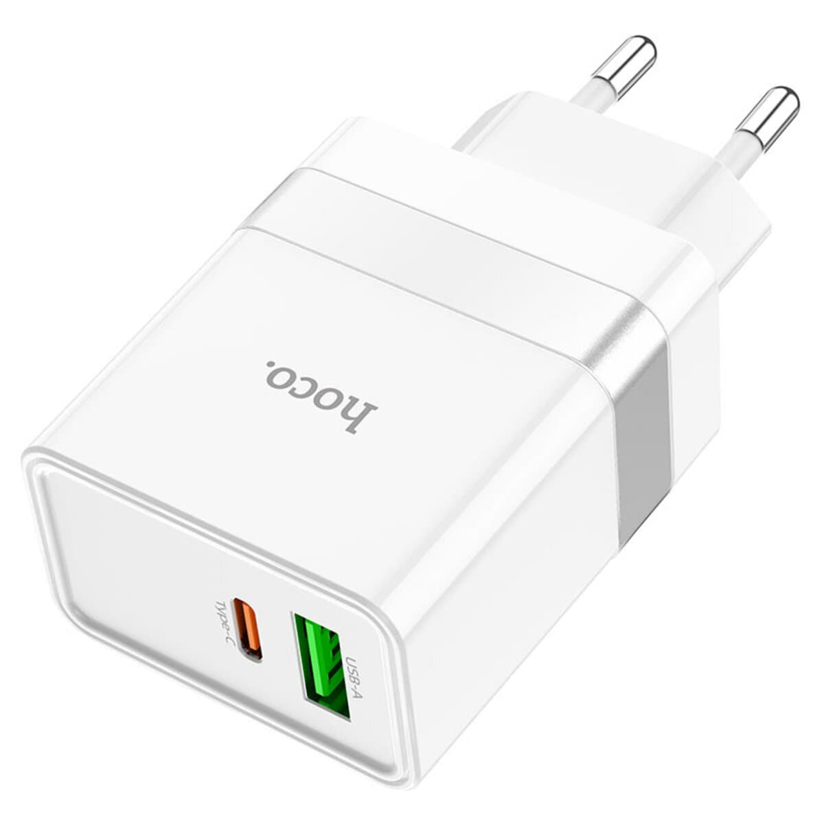 Зарядное устройство HOCO N21 Topspeed PD30W+QC3.0 charger 1xUSB 1xType-C White