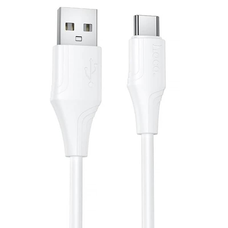 Кабель HOCO X124 Bien 2.3A 1m silicone charging data cable USB to Type-C White