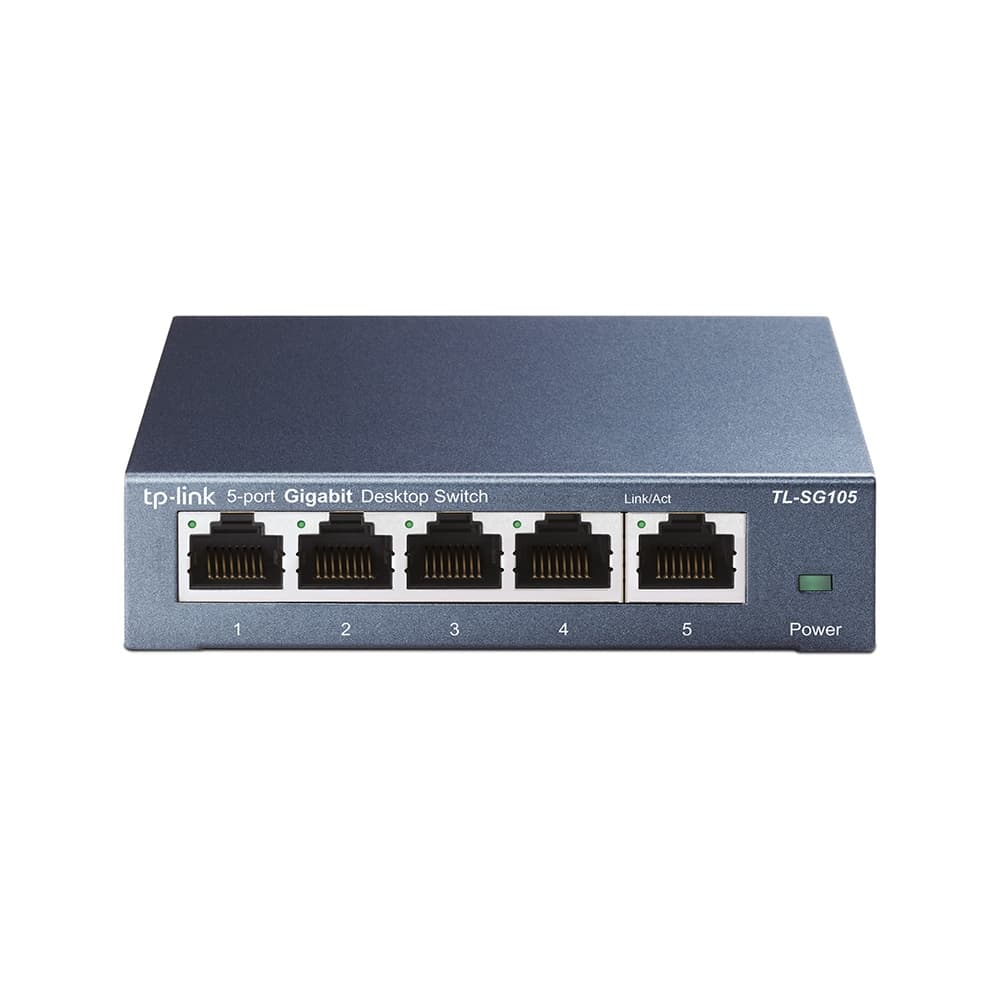 Комутатор TP-Link TL-SG105 5 портов 10/100/1000 Мбит/с Металл Black (TL-SG105)