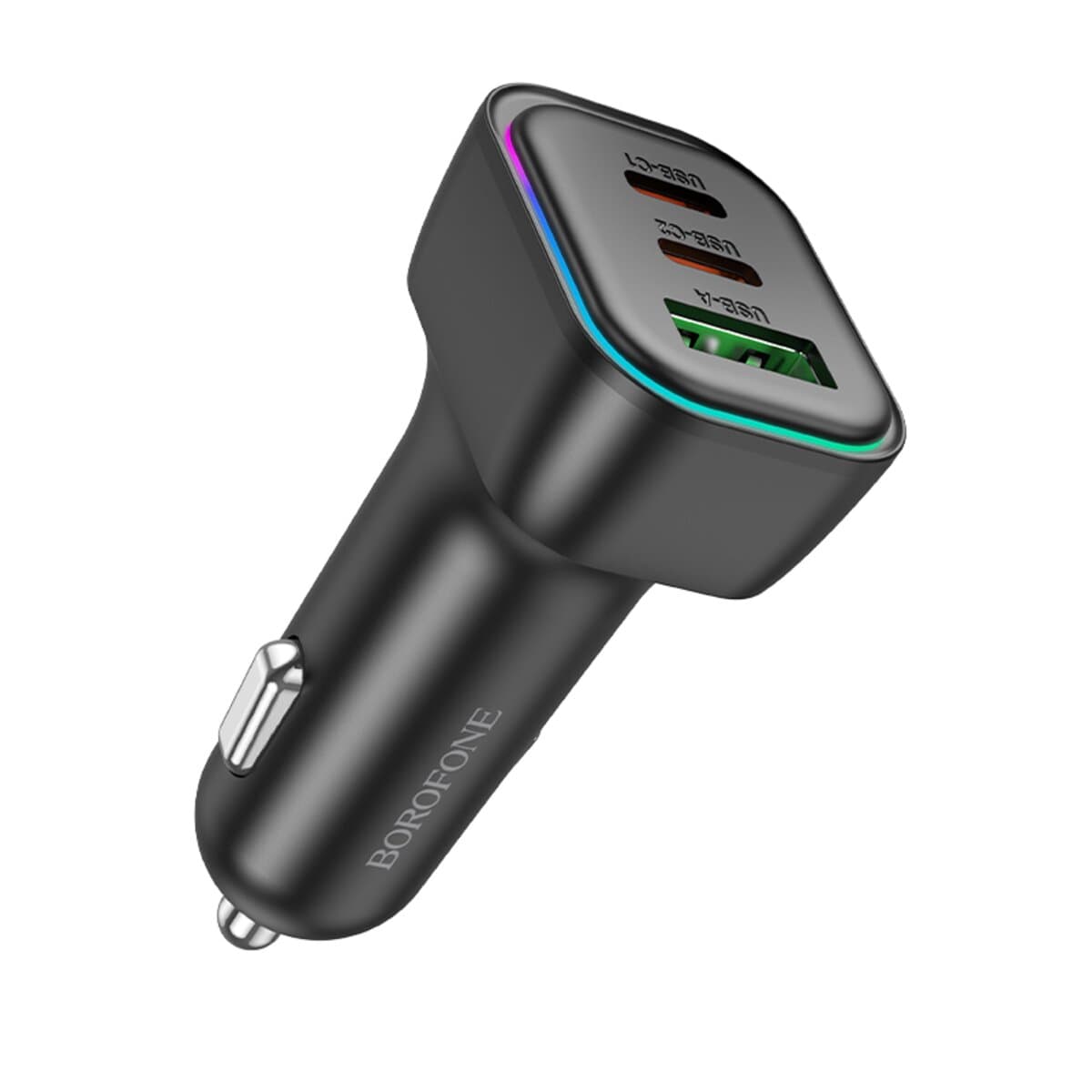Автомобільний зарядний пристрій BOROFONE BZ28C Trophie PD60W 2C1A 2xTypec 1xUSB car charger Black