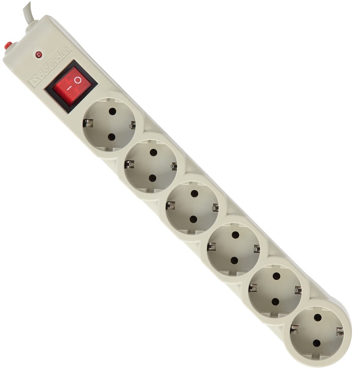 Мережевий фільтр подовжувач Power filtr 5,0м Defender DFS 605 6 розеток White (99408)