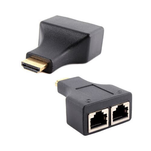 HDMI удлинитель HDMI to 2хRJ45 по витой паре до 30м Black (288099)