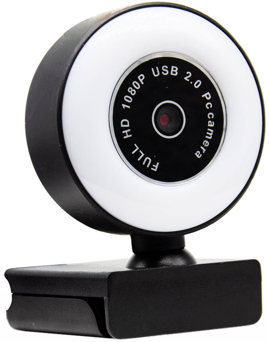 Веб-камера OKey WB230 FHD 1080P LED підсвітка USB 2.0 Black