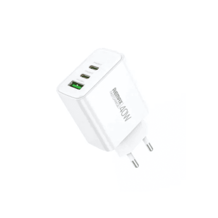 Зарядний пристрій REMAX Kiddy Series RP-U123 40W 1xUSB+2xType-C Fast Charger EU White