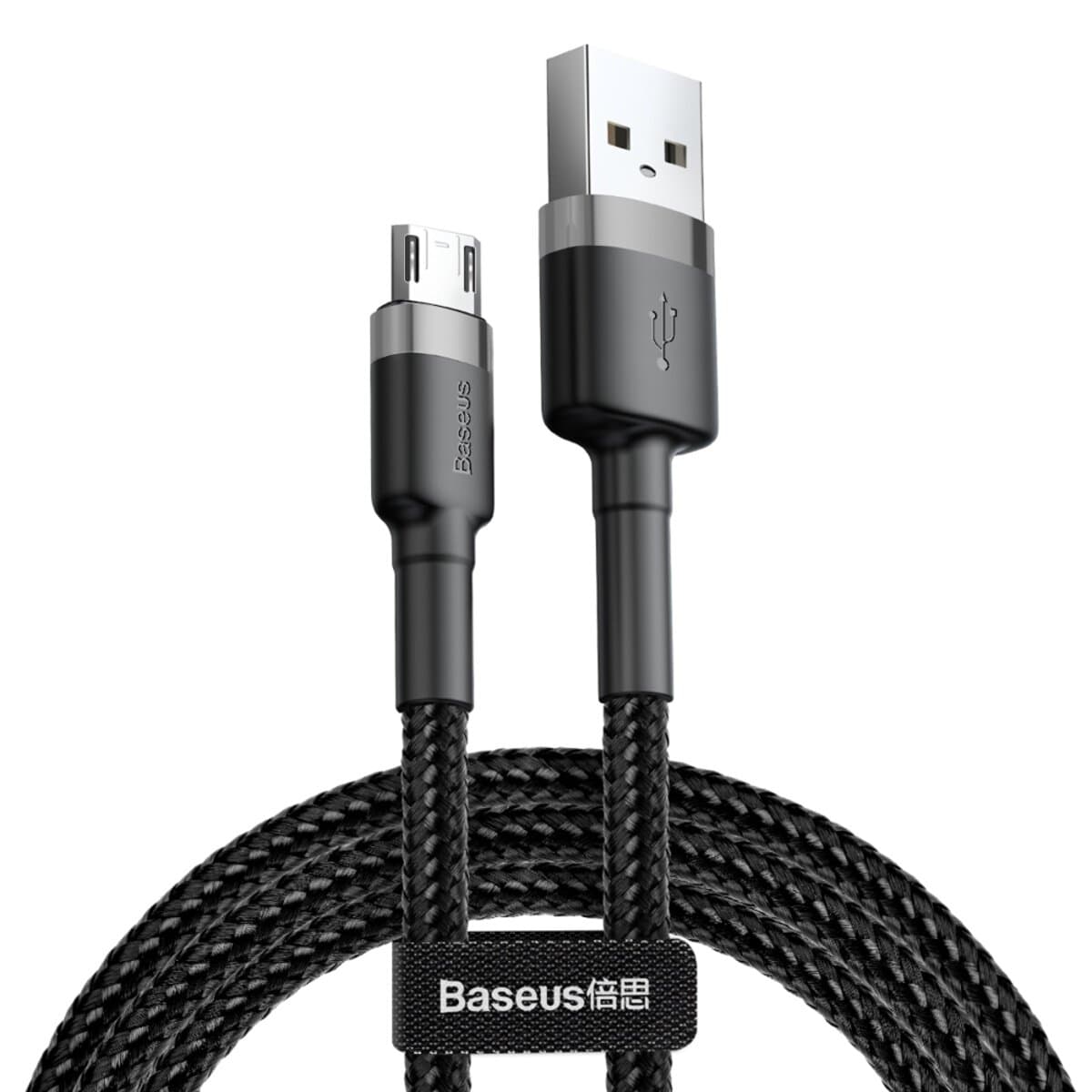Кабель Baseus cafule Cable USB to Mocro-USB 2.4A 0.5m Black-Grey (CAMKLF-AG1)