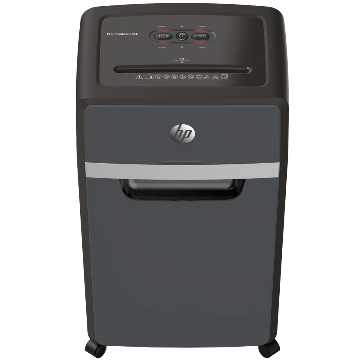 Знищувач документів шредер HP Pro Shredder 24CC A4 80g х24 аркушів 4x35 30л Black (2815)