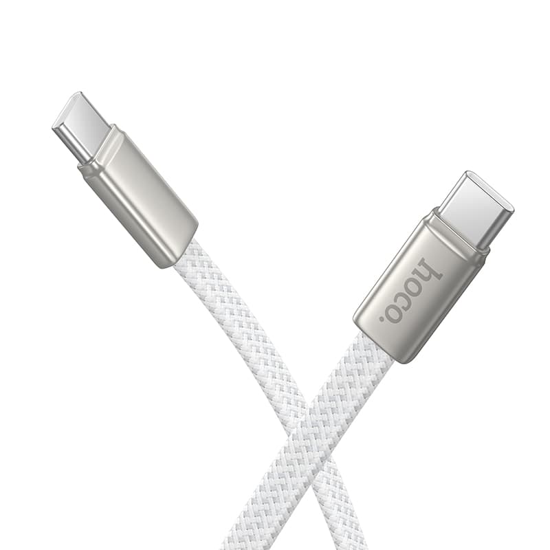 Кабель HOCO X125 Exceso 60W 3A 1m charging data cable Type-C to Type-C White