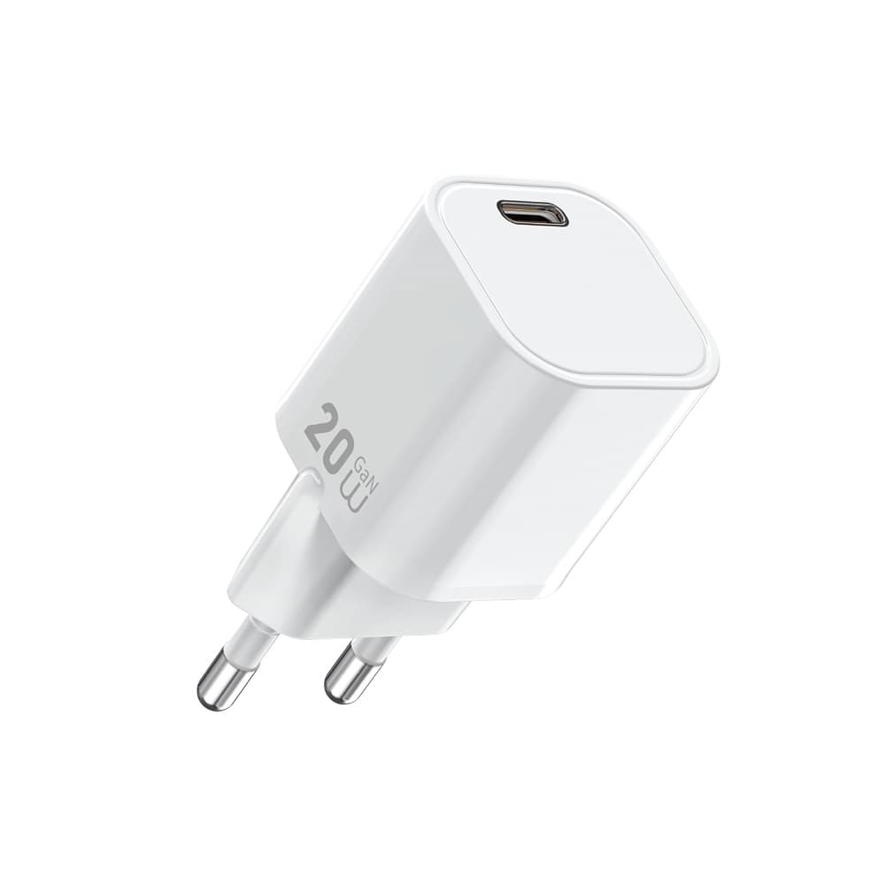 Зарядное устройство WIWU 20W Cube GaN Fast Charger 1xType-C Wi-G014 EU 3A White