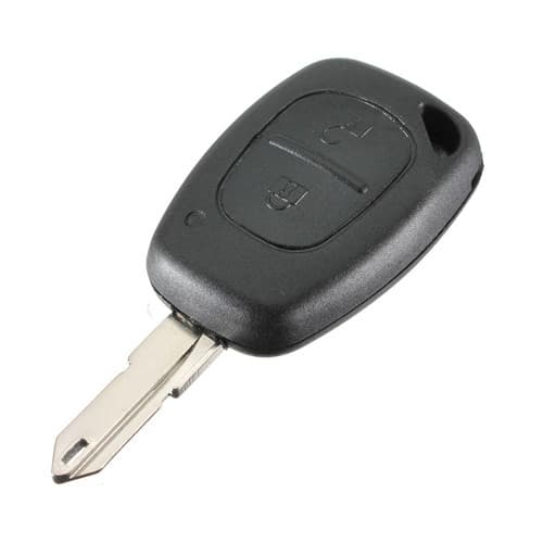 Заготовка корпус для ключа зажигания автомобиля под чип 2 кнопки для Renault Opel NE73 Black (439179)