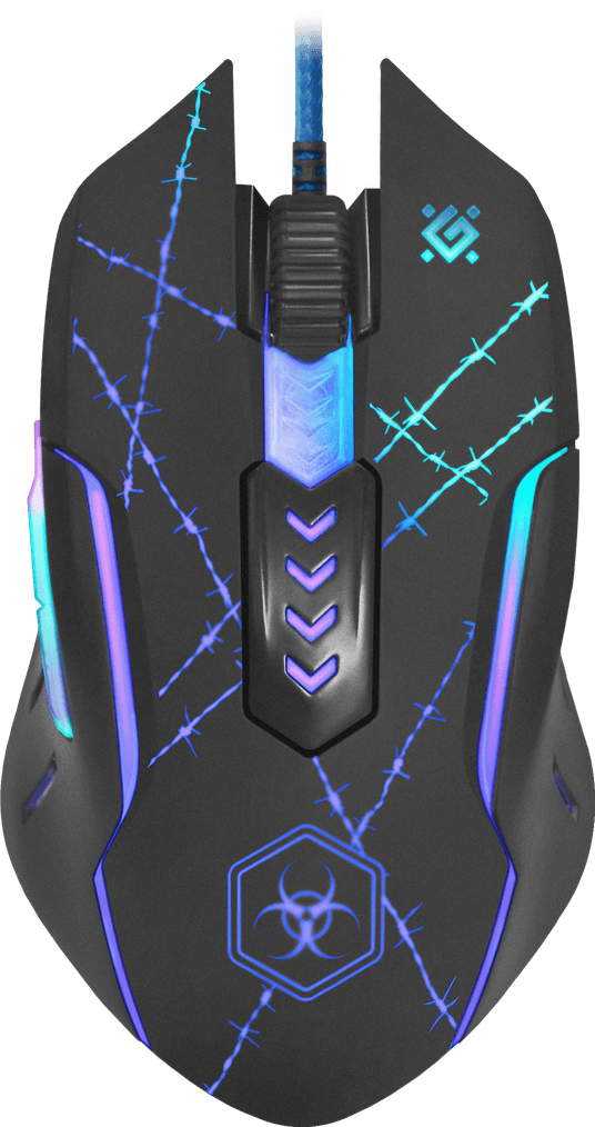 Игровая проводная мышка Defender Doom Forced GM-020L 6кн 3200 dpi с ковриком RGB Black (52020)