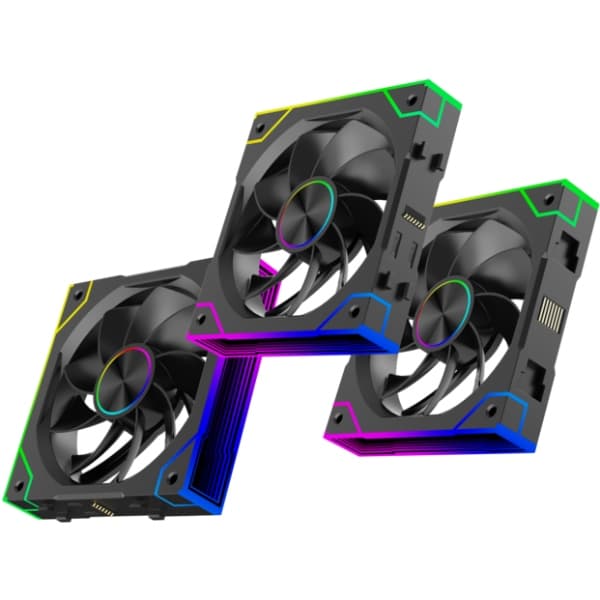 Комплект вентиляторів для корпусу Xilence GAMING XPF360R.ARGB PWM REVERSE 120mm 4pin + ARGB 3pin 3шт Black (XF073)